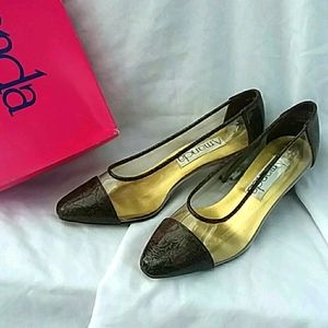 Amanda Dressy Low Heel Sexy Shoes Sparkly